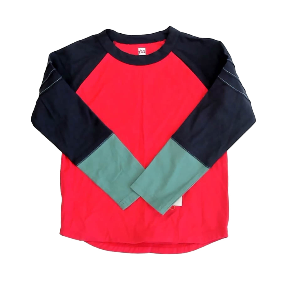 Tea Collection Boys Red | Gray Long Sleeve T-Shirt size: 5T